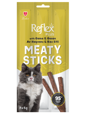 REFLEX PLUS 3'LÜ STİCK KEDİ KAZ ETLİ